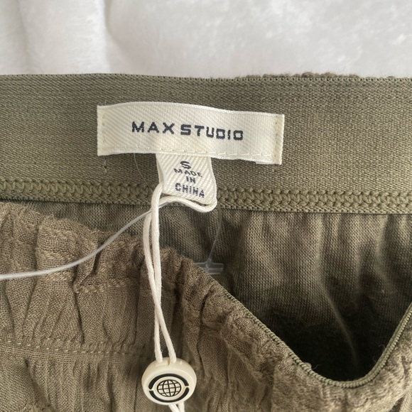 OLIVE GREEN texture cotton skirt - Picture 4 of 4